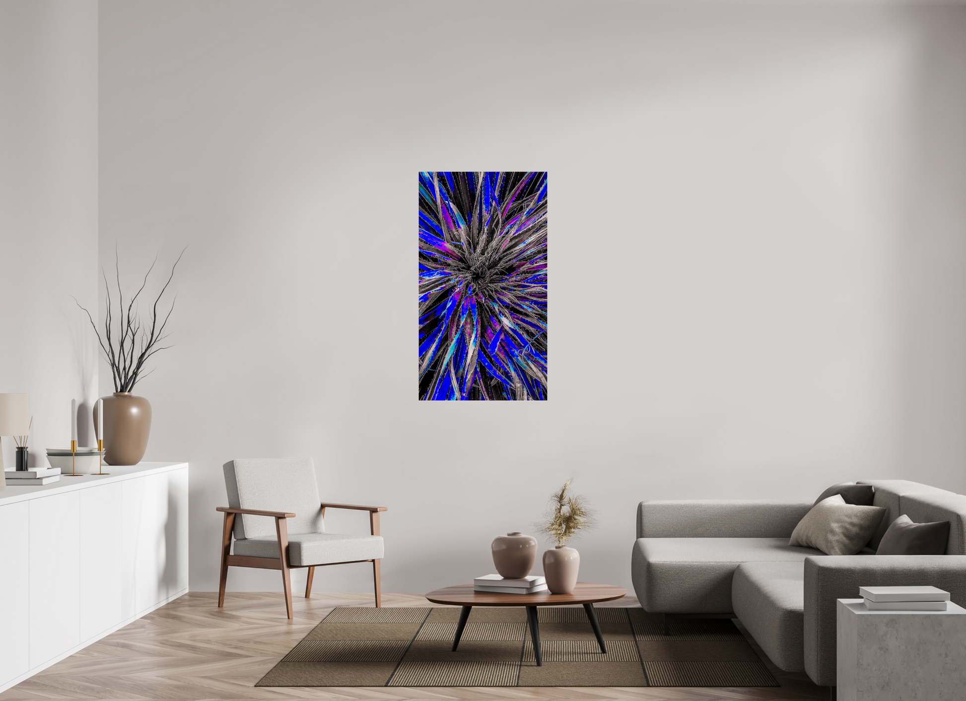27.6 x 49″, Chaya Arts Acrylic Gallery Print Midnight Yucca Radiance