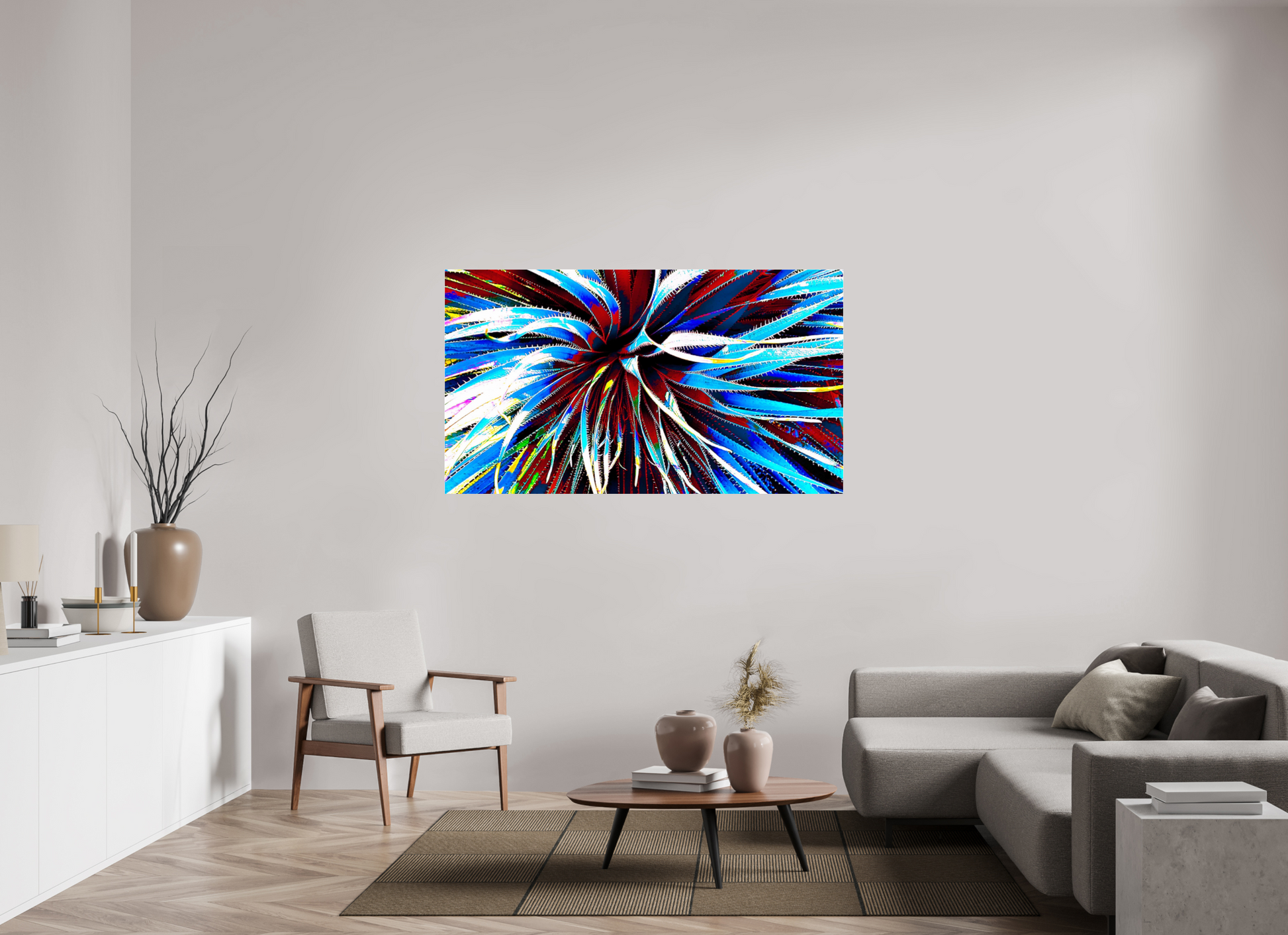 64 x 36″, Chaya Arts Acrylic Gallery Print Solar Flare Succulent