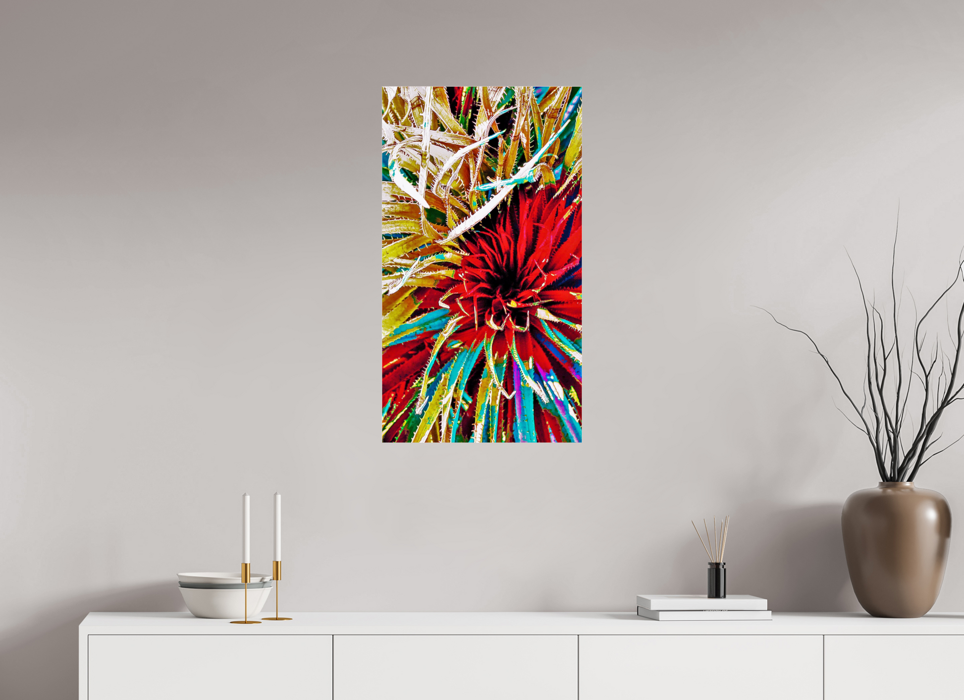 18 x 32″, Chaya Arts Acrylic Gallery Print Crimson Solar Yucca