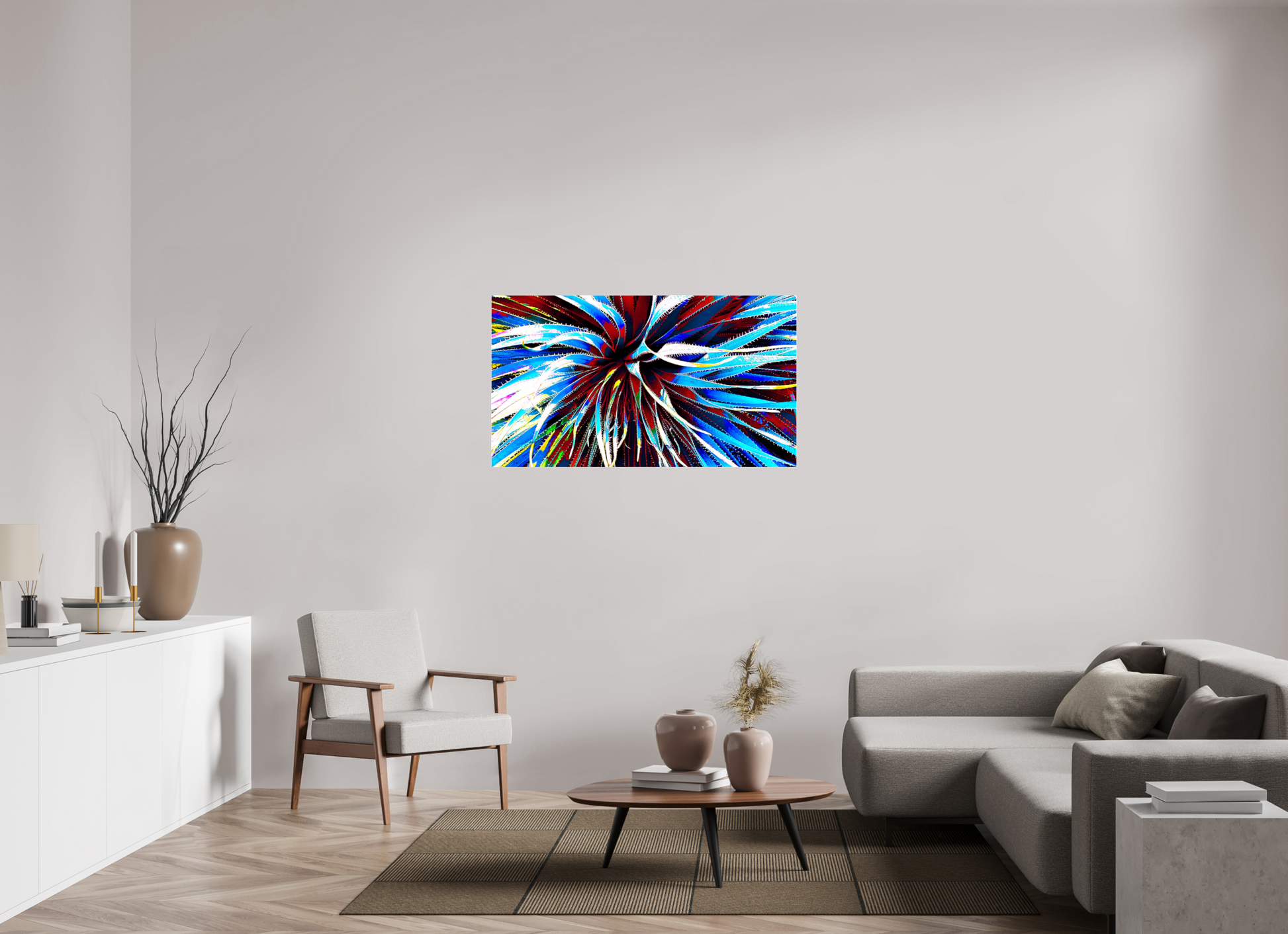 49 x 27.6″, Chaya Arts Acrylic Gallery Print Solar Flare Succulent