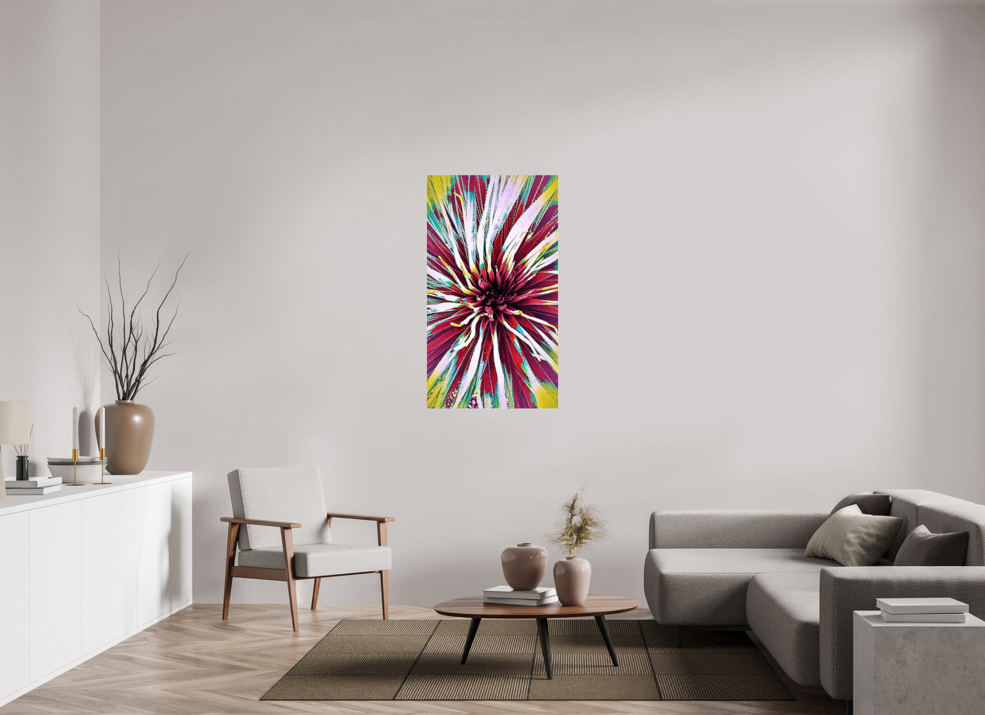 27.6 x 49″, Chaya Arts Acrylic Gallery Print Radiant Day Yucca Bloom
