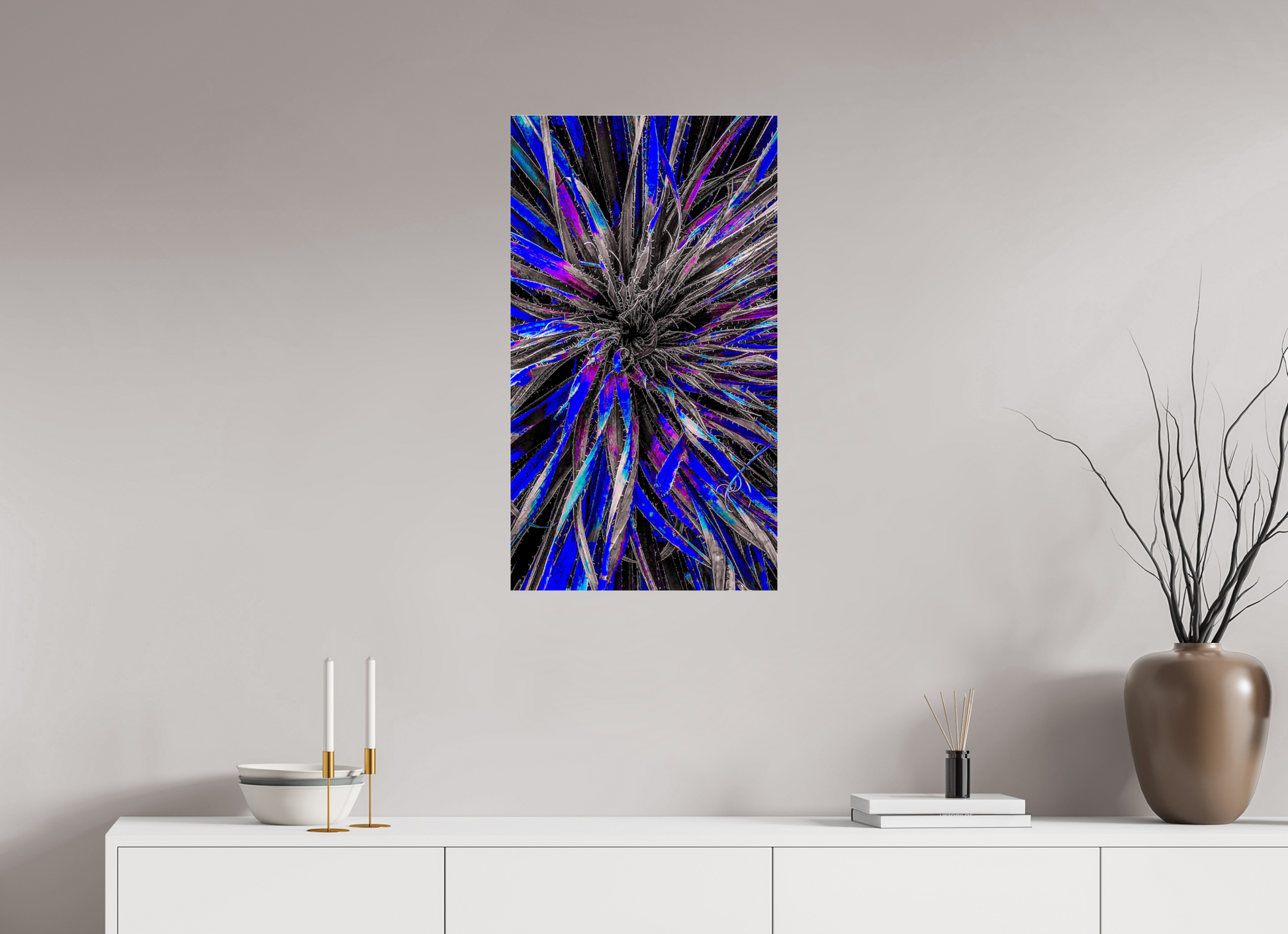 18 x 32″, Chaya Arts Acrylic Gallery Print Midnight Yucca Radiance