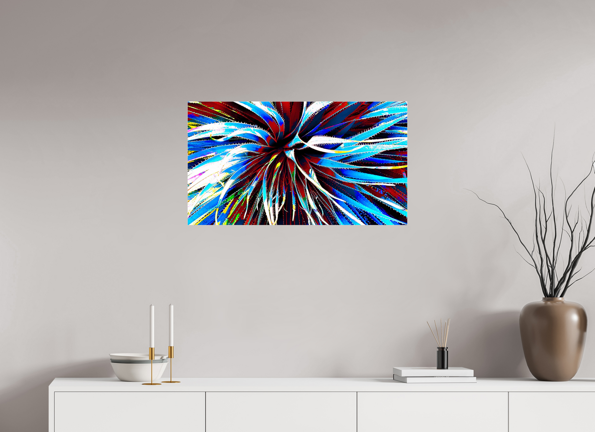 32 x 18″, Chaya Arts Acrylic Gallery Print Solar Flare Succulent