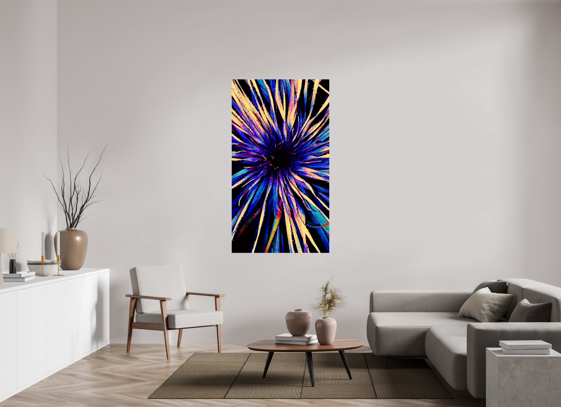 36 x 64″, Chaya Arts Acrylic Gallery Print Crimson Solar Yucca