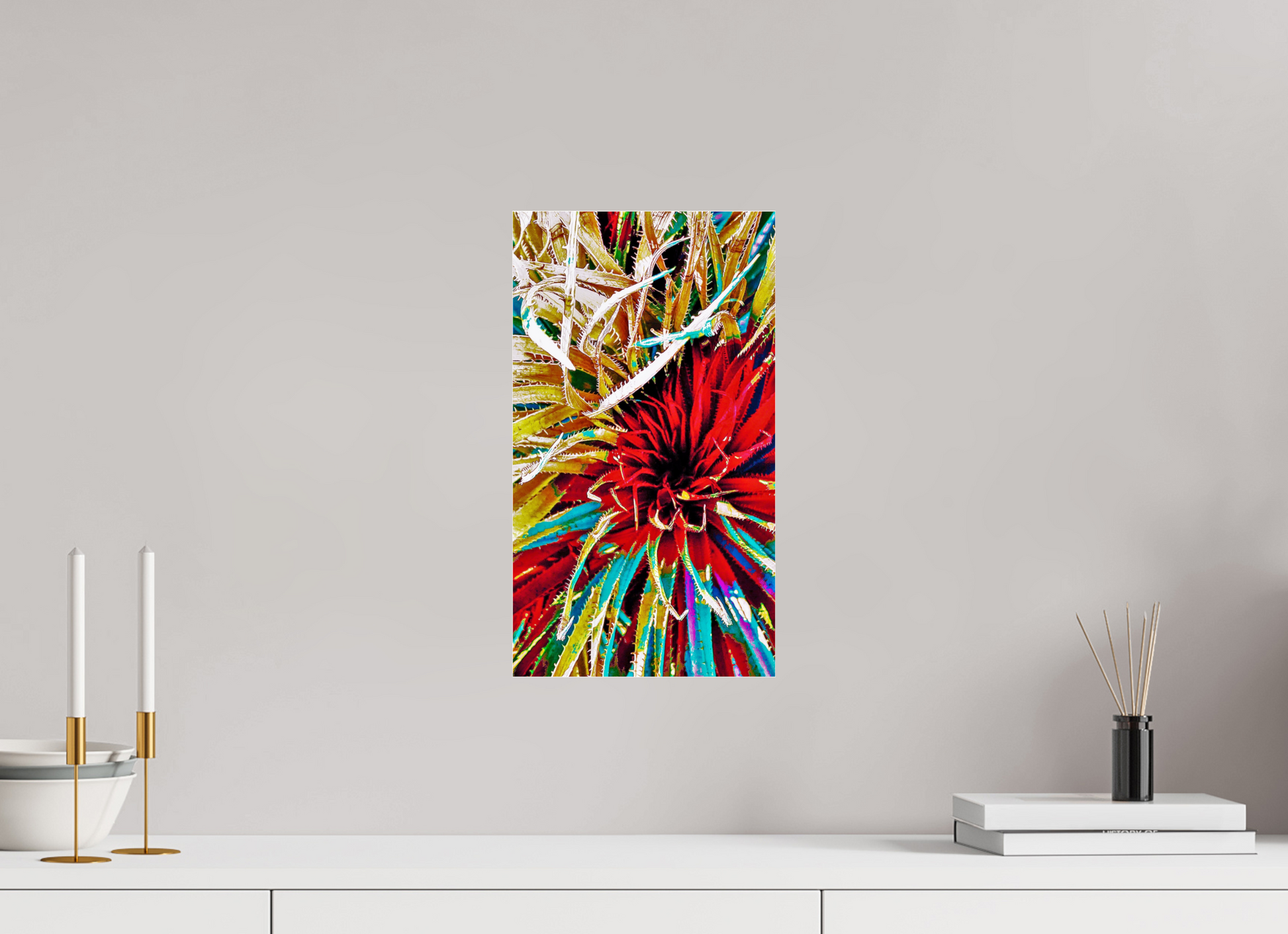 9 x 16″, Chaya Arts Acrylic Gallery Print Crimson Solar Yucca