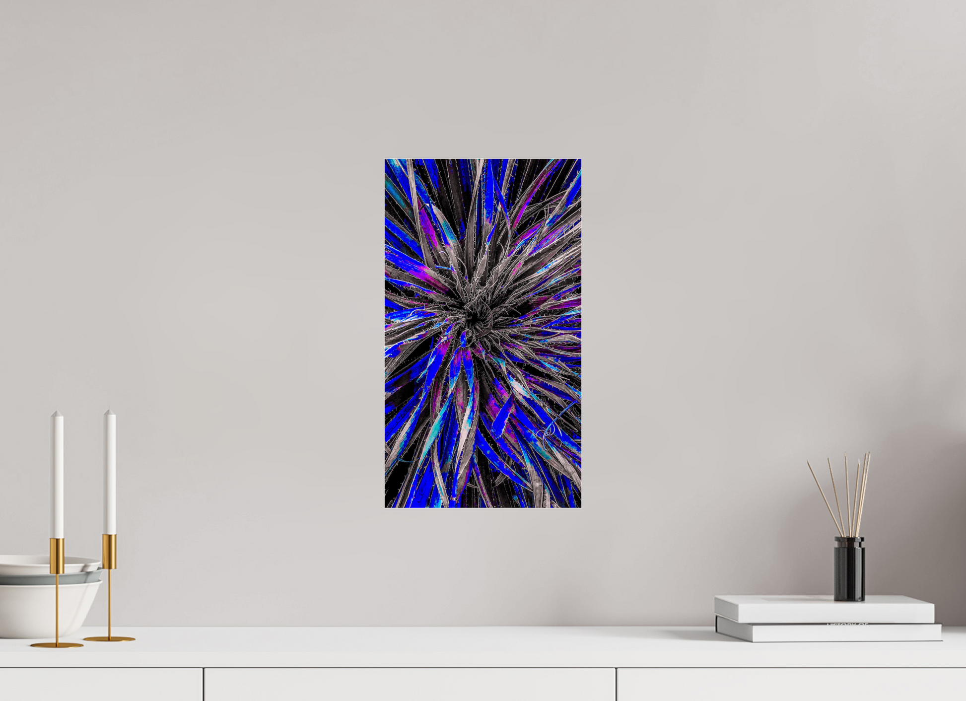 9 x 16″, Chaya Arts Acrylic Gallery Print Midnight Yucca Radiance